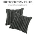 thumbnail image 2 of UIXE Decorative Throw Pillows Set of 6 with Inserts Included 17" x 17" Shredded Foam Pillow with Washable Removable Fluffy Faux Fur Cover for Sofa Living Room Bed, Gray, 2 of 5