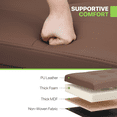 thumbnail image 6 of Magshion 15" Cube Collapsible Ottoman with Storage, PU Leather Storage Ottoman Foot Stool, for Living Room Bedroom Entryway, Brown, 6 of 8