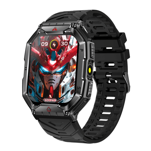 NEXOVA Smartwatch Fitness Tracker Compass 2.1-inch AMOLED Screen Multiple Sports Modes Pedometer 1ATM Waterproof Make/Answer Calls Message Notifications