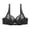Black, variant on Women's Double Lace Plus Size Bra White 95D