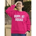 thumbnail image 3 of Breast Cancer Support Squad Pink Ribbon Crewneck Sweatshirt, XL, Pink, 3 of 6