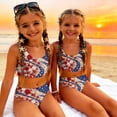 thumbnail image 3 of Grblisyd 4th of July Girls Swimsuit Red White and Blue Casual Swimwear 2 Piece Bathing Suit Cute Scoop Neck Swimsuits for Girls 6Y, 3 of 6