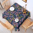 thumbnail image 2 of Christmas Square Tablecloth 60x60 Inch – Waterproof Polyester Printed Table Cover, Wrinkle Resistant & Washable for Kitchen Dining Picnic Party Decor, Single-v4-13, White, 2 of 6
