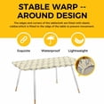 thumbnail image 4 of Yellow Flower Pattern Table Cloths for 8 Foot Rectangle Tables, Vintage Botanical Floral Simple Yellow Patio Waterproof Elastic Fitted Tablecloths, Washable Rectangular Table Cover for Camping, 4 of 8
