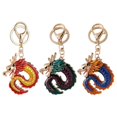 thumbnail image 2 of Dragon Modeling Key Chain Chinese Style Dragon Shape Key Holding Everyday Use Red 3Pcs, 2 of 5