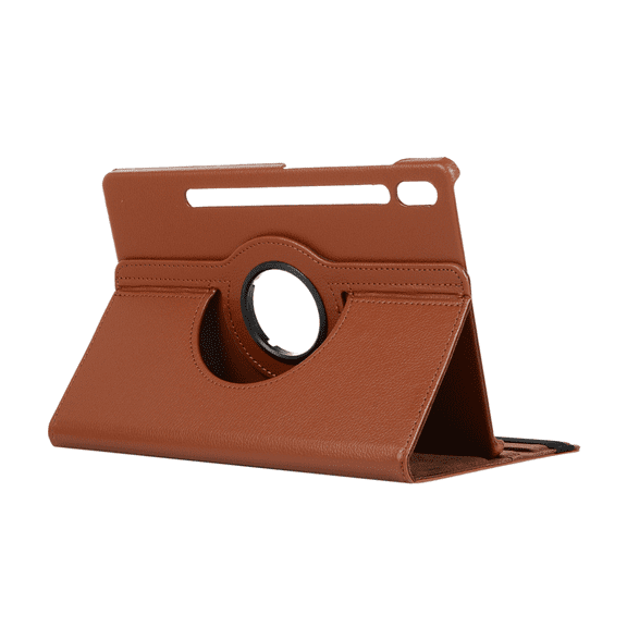 360 Degree Swivel Case for Samsung Galaxy Tab S7 11 Inch 2020 Models SM-T870/T875, Premium PU Leather Swivel Protection Folio Stand Case for Samsung Tab S7 Tablet 2020 Brown