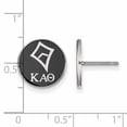 thumbnail image 2 of Sterling Silver Rhodium-plated LogoArt Kappa Alpha Theta Sorority Symbol Color Enamel Post Earrings QSS046KAT, 2 of 2