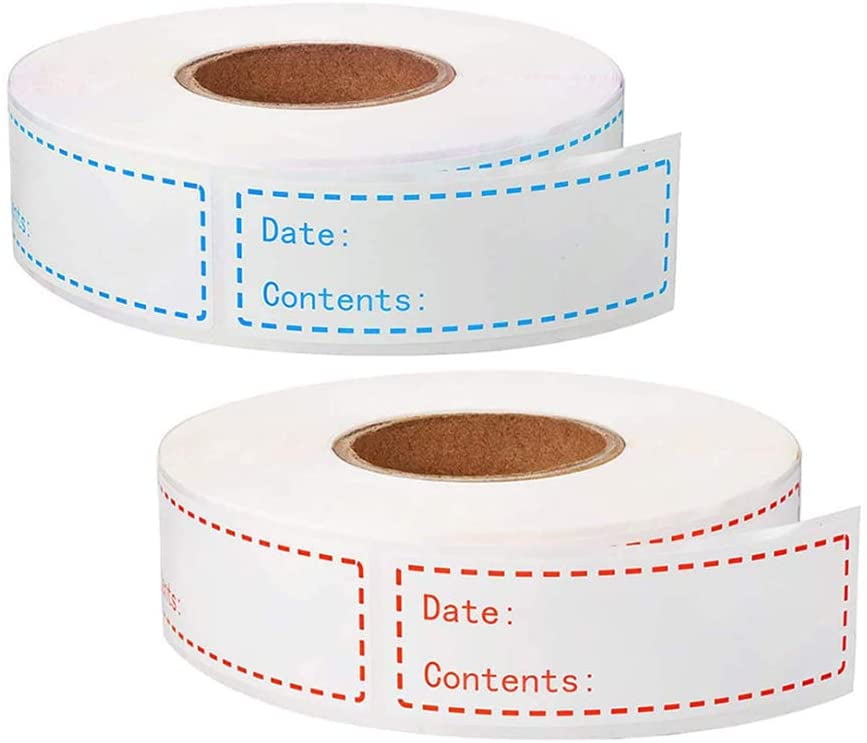 200 WHITE 30MM X 30MM FREEZER ADHESIVE FOOD LABELS 