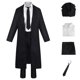 thumbnail image 3 of Disfraz de motosierra Makima para hombre y mujer, camisa de gabardina negra, peluca roja, uniforme de Cosplay, ropa de Halloween, 3 of 4