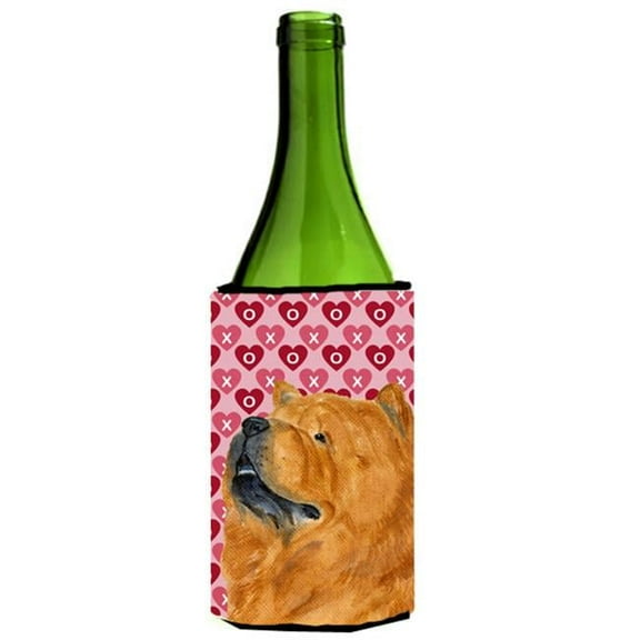 Chow Chow Hearts Love And Valentines Day Wine bottle sleeve Hugger
