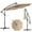 Beige, variant on Gymax 10 FT Offset Patio Umbrella Solar Powered Cantilever Umbrella w/ 112 LED Lights Beige