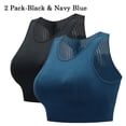 thumbnail image 2 of 2 Pack Sports Bras for Womens-Hollow Cut/Back Yoga Workout Fitness Vest Crop Tops, 2 of 9