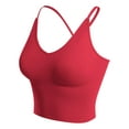 thumbnail image 3 of Made by Olivia Women's Seamless Padded Workout Sports Bra Cami Cropped Yoga Tank Top with Adjustable Straps, 3 of 7