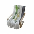 thumbnail image 4 of Jasmine Soft Flannel Fleece Throw Blanket, Watercolor Effect Jasmine Nosegay Print Freshness and Purity Theme, Cozy Plush for Indoor and Outdoor Use, 50" x 60", Lime Green White, by Ambesonne, 4 of 6