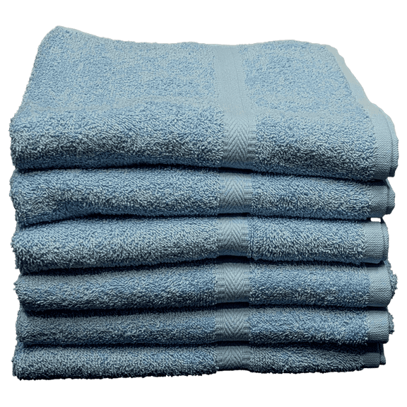 3 Pack 100% Cotton 24 x 50 Beach Pool Spa Towels Solid Light Blue