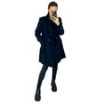 thumbnail image 2 of Anastasia Fashions Double Womens Breasted Winter Coat Black Size 10, 2 of 5