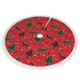 thumbnail image 2 of Faldas para árbol de Navidad de 48 pulgadas con texto "Merry Christmas", tapete para árbol de Navidad para vacaciones de invierno, falda para árbol de Navidad para decoraciones navideñas rústicas, 2 of 8