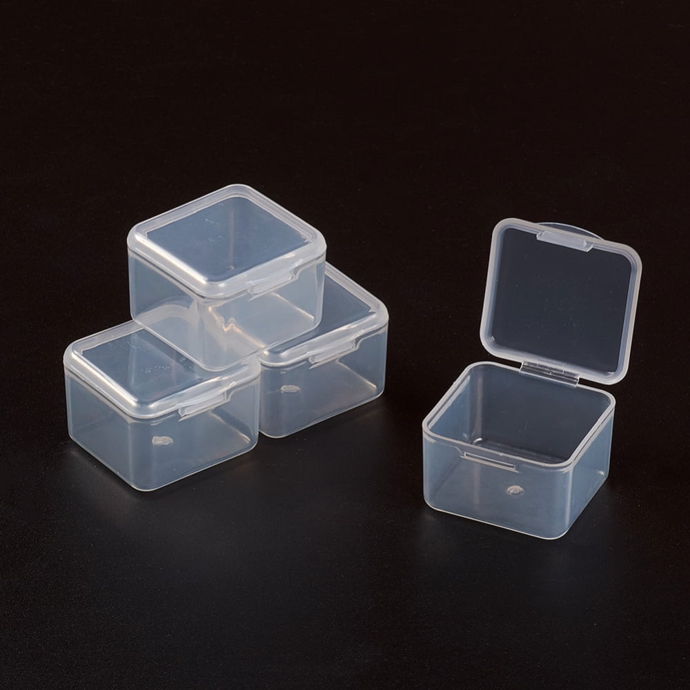 3Set Plastic Bead Containers Flip Top Bead Storage Removable 30 Compartments Rectangle Clear 20.8x18x2.7cm Compartments: 3.3x3.4x2.35cm 30 Compartments/box