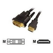 Cables Unlimited 3 feet New HDMI to DVI Single Link Black Cable, Gold-plated Connectors, 1 Pack