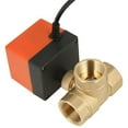 thumbnail image 4 of AC 220V Brass Electric Motorized Ball Valve 3 Way 3 Wire T Type 1.6pa Thread DN25 G1, 4 of 11