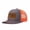 Gray and orange, variant on USA Flag Mountain Leather Patch Embroidered Color Block Trucker Hat Unisex Adjustable Cotton Breathable Fashion Cap for Travel Daily Wear