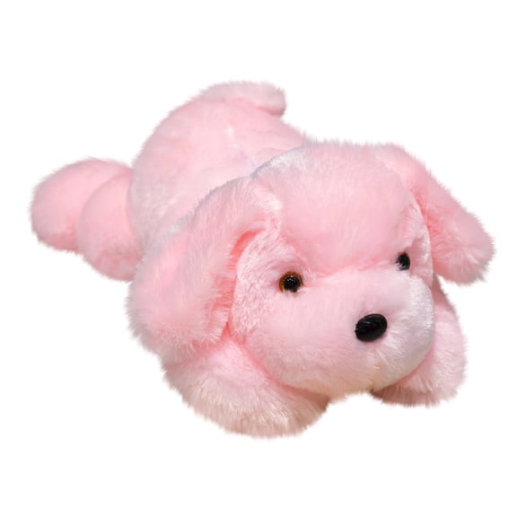 Pink Puppy Plush Toys Soft Stuffed Dog Animal Fluffy Floppy Ear Design Durable Comfortable Cuddly Companion for Student Toddlers Playtime Bedtime Travel Student Birthday Holiday