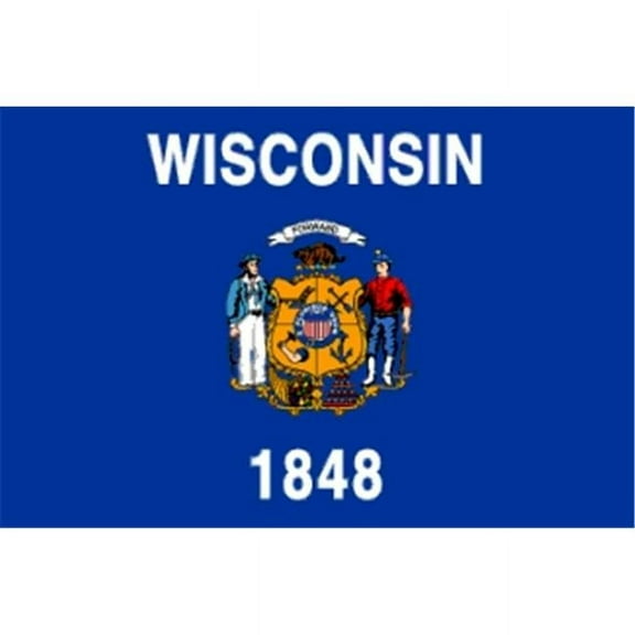 Annin Flagmakers 145980 5 ft. X 8 ft. Nyl-Glo Wisconsin Flag