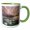 Green/White, variant on 3drose, Ice Bubbles at Sunset, Abraham Lake , Canada, 15oz Two-tone Red Mug