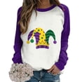 thumbnail image 4 of Gibobby Sudadera Mujer Moda Camisa de manga larga para mujer Carnival Sudadera morada (Blanco, XXL), 4 of 5