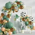 thumbnail image 1 of Ensemble d'Arche Guirlande de Ballons Cowboy Vert 136 Pcs Réutilisable Ballons Imprimé Vache Vert Sauge Brun Ballon Rétro Sable Doré Blanc pour Décorations de Fête d'Anniversaire Mariage Shower, 1 of 7