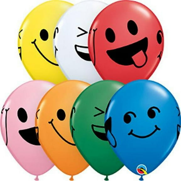 LOONBALLOON Emoji Balloons, 11″ SMILEY FACES