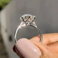 thumbnail image 4 of 3Ct Lab Created Diamond Round Cut Solitaire Leady Beauty Ring 14K White Gold Plated, 4 of 5