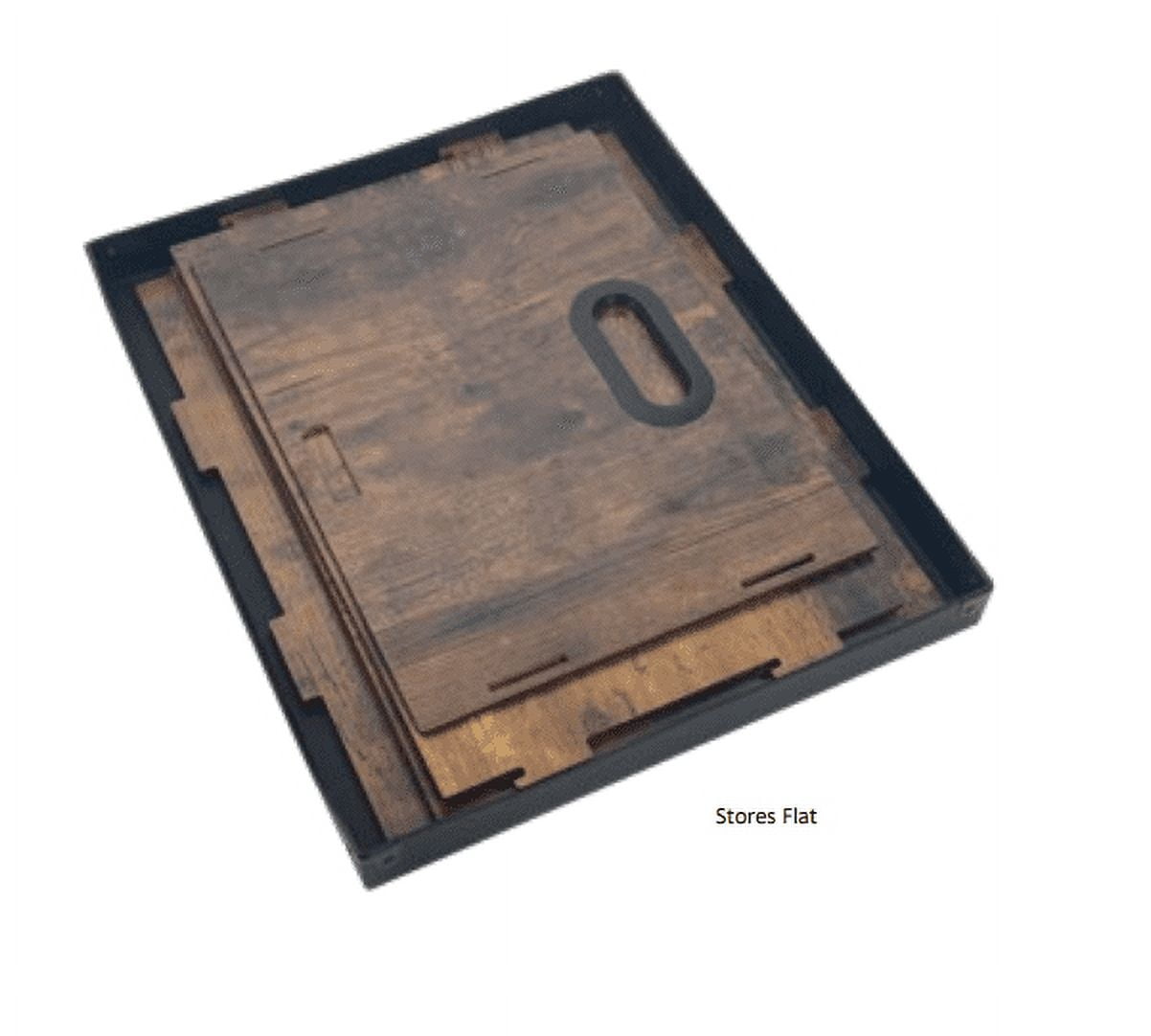 Snap-N-Store Vinyl Album Record Storage Crate Wood Finish - Disc and Tape Storage