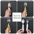 thumbnail image 5 of Foldable Camping Utensil Set - Multi-Functional Knife, Fork, Spoon Combo for Outdoor Activities and Sports Camping Picnic Travel, 5 of 10