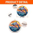 thumbnail image 2 of Playful Dolphins Stained Glass Suncatcher Ornament – Ornament Gift for Family, Friends, Men & Women, Christmas 2025 Keepsake, 2 of 6