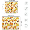 thumbnail image 3 of SKYSONIC Thanksgiving Dish Drying Mat for Kitchen Counter, Autumn Pumpkin Maple Leaves Ultra Absorbent Reversible Microfiber Dishes Drying Rack Pad Heat-resistant Mats 16x18in, 3 of 7