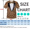 thumbnail image 4 of QTAGTESS Tuxedo T-Shirt Leopard Shirt Fake Suit with Bowtie Tee, 4 of 7