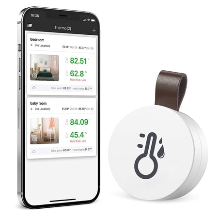 Temperature Sensitivity Monitor YDJKET Wireless Thermometer Hygrometer, Mini Bluetooth Humidity ...