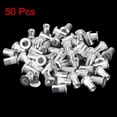 thumbnail image 3 of Unique Bargains 8-32 Écrous Rivets en Alliage d'Aluminium Tête Plate Filetée Écrou Argent 50 Pcs, 3 of 5