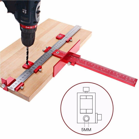 iFJF Woodworking/Cabinet Hardware Jig Mounting Template Drill Guide Sleeve Drawer Pull Jigs handle jig Power Tools Drilling Punch Locator Wood Drilling Dowelling for Cabinets Knobs and Pulls