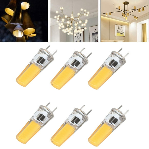 Ampoule LED G8, Dimmable 5W 2508 COB Économie d'Énergie, Angle de Lumière à 360 Degrés, Durée de Vie de 50000 Heures pour Lustre, Ventilateur de Plafond, Lampe de Table