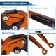 thumbnail image 4 of Palancas de freno y embrague cortas largas para Kawasaki ZZR600 05-09, palanca de freno ajustable de motocicleta, aleación de aluminio, cabeza naranja, mango negro, 4 of 6