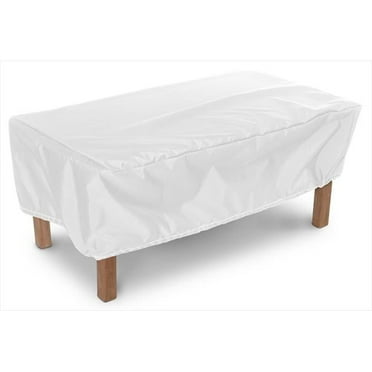 KoverRoos 14261 Weathermax Companion Table Cover, White - 18 L x 42 W x 15 H in.