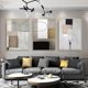 thumbnail image 2 of 3pcs, Frameless Modern Geometric Abstract Painting, Industrial Style Canvas Poster, Print Minimalist Wall Art Pictures For Living Room Home Decor No Frame, 2 of 4