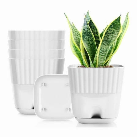 5 * Flower Pots-White