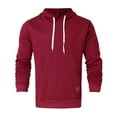 thumbnail image 3 of JIANJIA Mens T-Shirts Solid Color Hoodie Long Sleeve Casual Autumn Winter Tops Activewear, 3 of 6