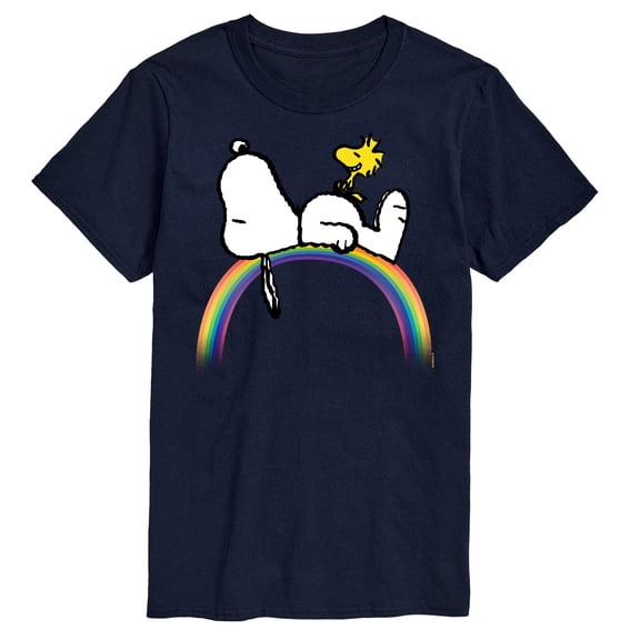 Peanuts - Snoopy on Rainbow - Men's Short Sleeve Graphic T-Shirt