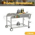 thumbnail image 5 of Premium Grill Table  Original Kettle, Outdoor Grill Cart With Wheels, 5 of 7