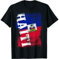 thumbnail image 2 of Haiti Flag Haitian Pride Vintage Haiti Men Women T-Shirt, 2 of 3