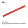thumbnail image 3 of Uxcell Round Aluminium Standoff Column Spacer,Standoffs Round Spacers M3x75mm,for RC Airplane,CNC,Red,Pack of 5, 3 of 5